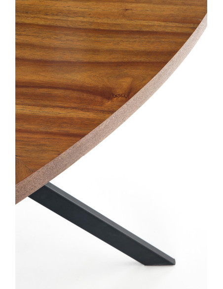 LOCARNO Owalny Stół 170x90cm Orzech/Czarny - Elegancja i Styl