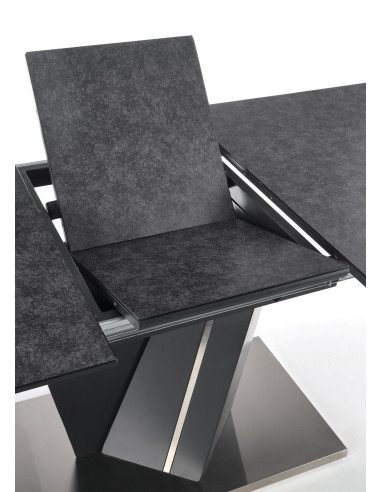 SALVADOR Stół Rozkładany 160-200 cm Ciemny Popiel - Dark Style