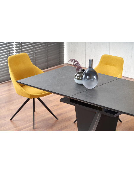 SALVADOR Stół Rozkładany 160-200 cm Ciemny Popiel - Dark Style