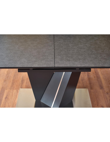 SALVADOR Stół Rozkładany 160-200 cm Ciemny Popiel - Dark Style