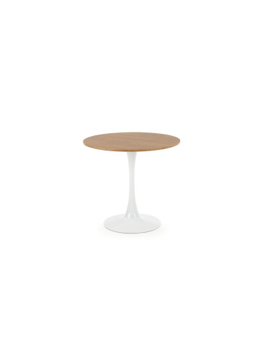 STING Okrągły Stół Fi80cm Naturalny/Noga Okrągła Biała - Drewno i Styl