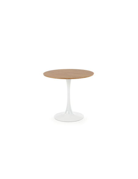 STING Okrągły Stół Fi80cm Naturalny/Noga Okrągła Biała - Drewno i Styl