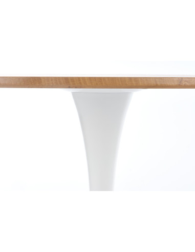 STING Okrągły Stół Fi80cm Naturalny/Noga Okrągła Biała - Drewno i Styl