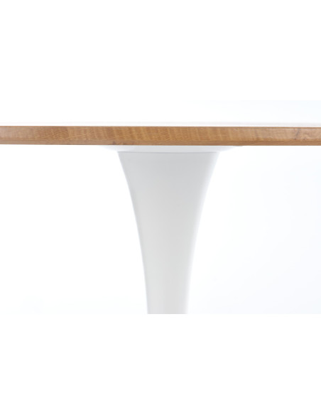 STING Okrągły Stół Fi80cm Naturalny/Noga Okrągła Biała - Drewno i Styl