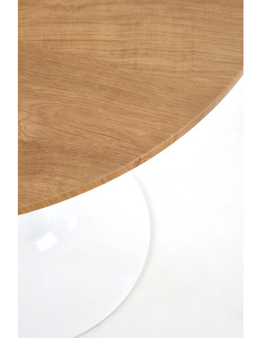 STING Okrągły Stół Fi80cm Naturalny/Noga Okrągła Biała - Drewno i Styl
