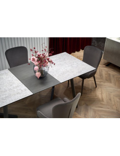 TIZIANO Stół Rozkładany 160-210cm Jasny Popiel/Ciemny Popiel - Subtelny 2