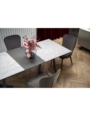 TIZIANO Stół Rozkładany 160-210cm Jasny Popiel/Ciemny Popiel - Subtelny