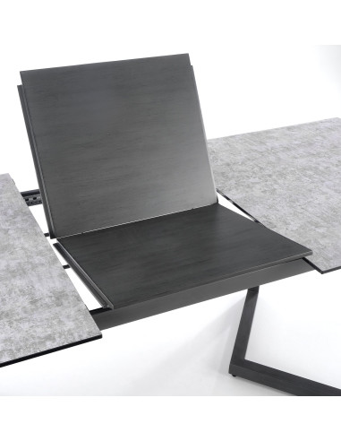 TIZIANO Stół Rozkładany 160-210cm Jasny Popiel/Ciemny Popiel - Subtelny