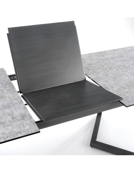 TIZIANO Stół Rozkładany 160-210cm Jasny Popiel/Ciemny Popiel - Subtelny