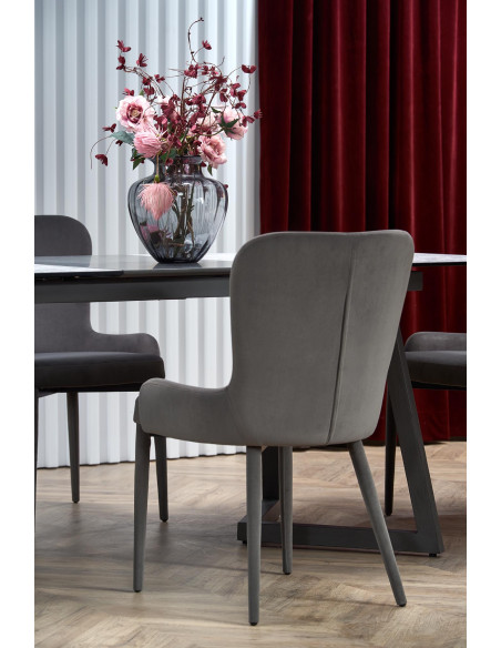 TIZIANO Stół Rozkładany 160-210cm Jasny Popiel/Ciemny Popiel - Subtelny