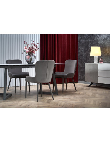 TIZIANO Stół Rozkładany 160-210cm Jasny Popiel/Ciemny Popiel - Subtelny