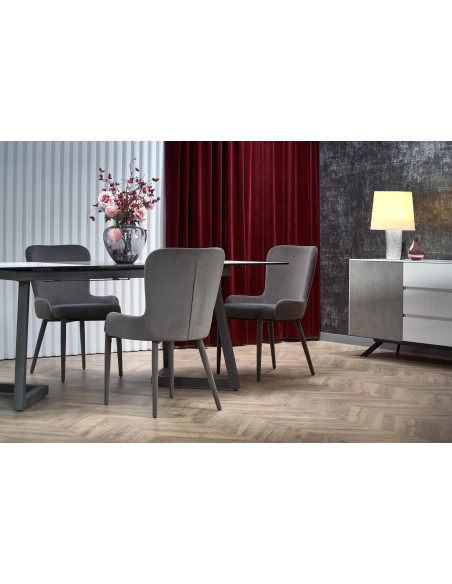 TIZIANO Stół Rozkładany 160-210cm Jasny Popiel/Ciemny Popiel - Subtelny