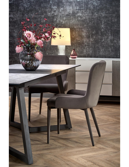 TIZIANO Stół Rozkładany 160-210cm Jasny Popiel/Ciemny Popiel - Subtelny