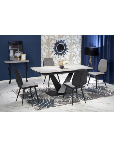 VINSTON Stół Rozkładany 180-230cm Ciemny Popiel/Czarny - Nowoczesna Wygoda