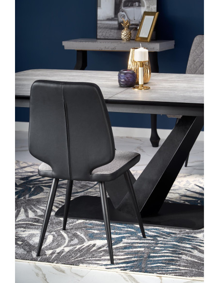 VINSTON Stół Rozkładany 180-230cm Ciemny Popiel/Czarny - Nowoczesna Wygoda