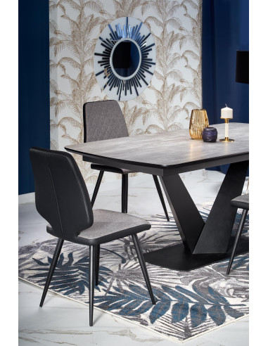 VINSTON Stół Rozkładany 180-230cm Ciemny Popiel/Czarny - Nowoczesna Wygoda