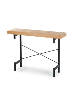 INFERNO Konsolka Dąb Naturalny - Czarny 106x30cm - Styl i Funkcjonalność