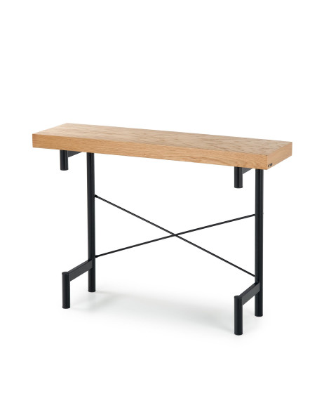 INFERNO Konsolka Dąb Naturalny - Czarny 106x30cm - Styl i Funkcjonalność