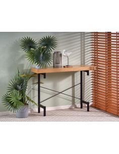 INFERNO Konsolka Dąb Naturalny - Czarny 106x30cm - Styl i Funkcjonalność 2