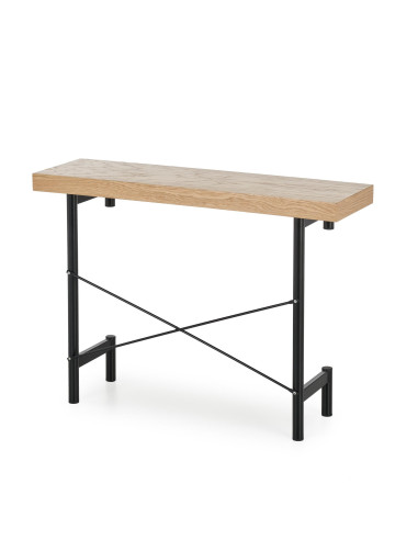 INFERNO Konsolka Dąb Naturalny - Czarny 106x30cm - Styl i Funkcjonalność