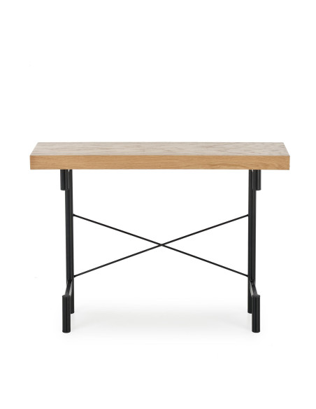 INFERNO Konsolka Dąb Naturalny - Czarny 106x30cm - Styl i Funkcjonalność