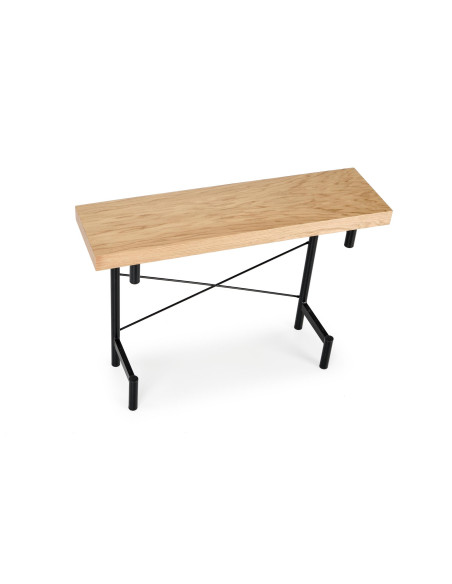 INFERNO Konsolka Dąb Naturalny - Czarny 106x30cm - Styl i Funkcjonalność