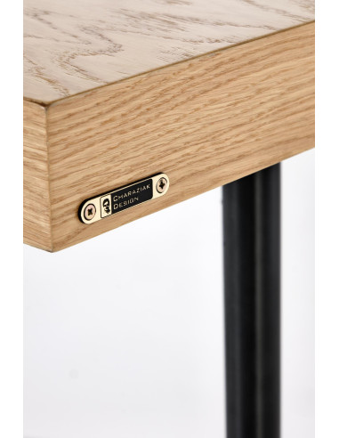 INFERNO Konsolka Dąb Naturalny - Czarny 106x30cm - Styl i Funkcjonalność