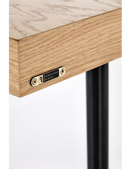 INFERNO Konsolka Dąb Naturalny - Czarny 106x30cm - Styl i Funkcjonalność