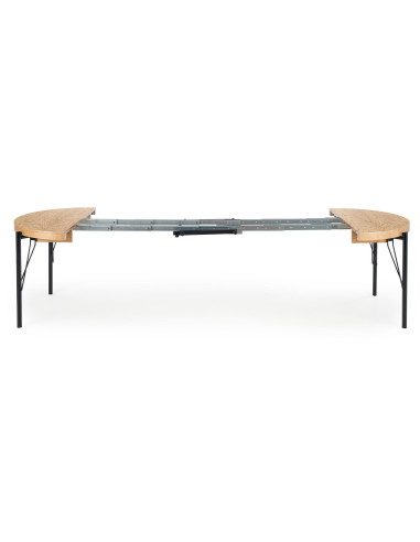 INFERNO Duży Stół Rozkładany 100-300cm Dąb Naturalny - Czarny