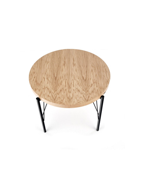 INFERNO Duży Stół Rozkładany 100-300cm Dąb Naturalny - Czarny