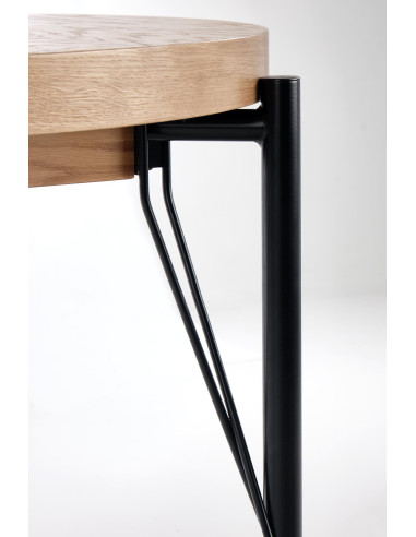 INFERNO Duży Stół Rozkładany 100-300cm Dąb Naturalny - Czarny