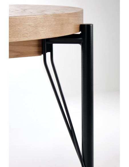 INFERNO Duży Stół Rozkładany 100-300cm Dąb Naturalny - Czarny