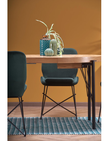 INFERNO Duży Stół Rozkładany 100-300cm Dąb Naturalny - Czarny