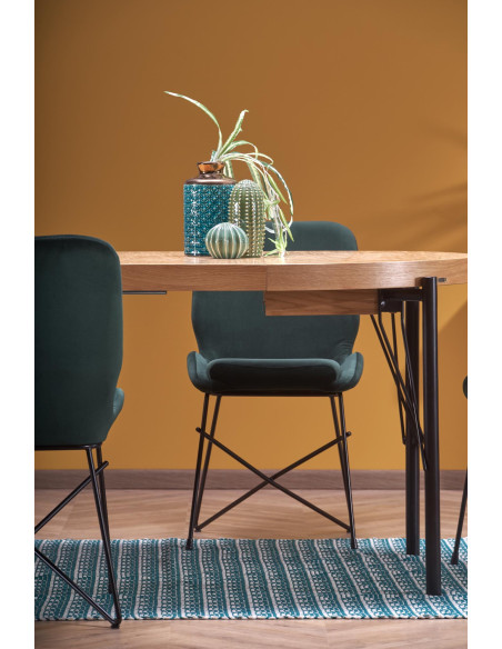 INFERNO Duży Stół Rozkładany 100-300cm Dąb Naturalny - Czarny