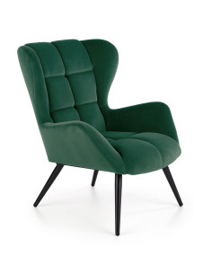 TYRION Fotel Wypoczynkowy USZAK C.zielony Velvet - Głębia Koloru i Wygoda