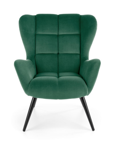 TYRION Fotel Wypoczynkowy USZAK C.zielony Velvet - Głębia Koloru i Wygoda