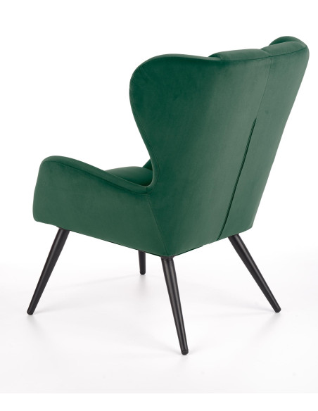TYRION Fotel Wypoczynkowy USZAK C.zielony Velvet - Głębia Koloru i Wygoda