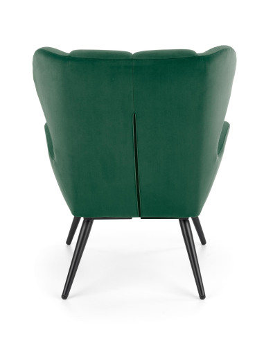 TYRION Fotel Wypoczynkowy USZAK C.zielony Velvet - Głębia Koloru i Wygoda
