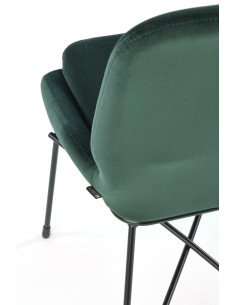 K454 Krzesło Velvet Ciemna Zieleń - Elegancja i Komfort 2