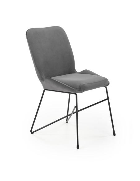 K454 Krzesło Velvet Popiel - Nowoczesność i Subtelność