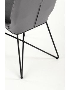 K454 Krzesło Velvet Popiel - Nowoczesność i Subtelność 2