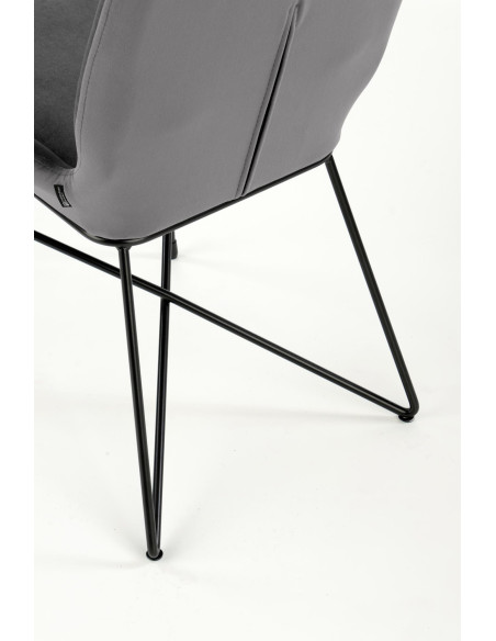 K454 Krzesło Velvet Popiel - Nowoczesność i Subtelność