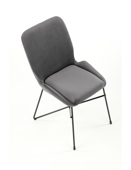 K454 Krzesło Velvet Popiel - Nowoczesność i Subtelność