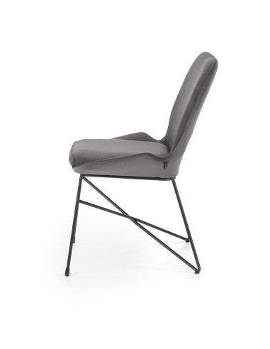 K454 Krzesło Velvet Popiel - Nowoczesność i Subtelność