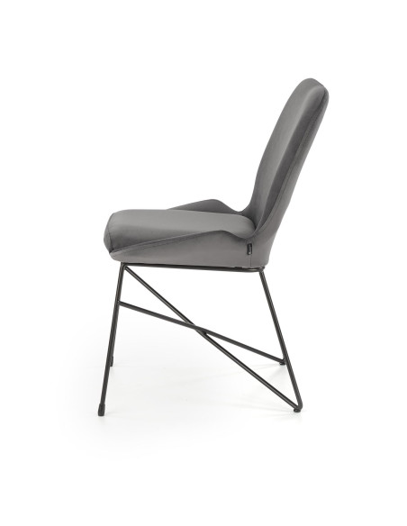 K454 Krzesło Velvet Popiel - Nowoczesność i Subtelność