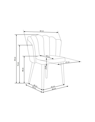 K386 Krzesło Velvet Różowe - Słodki Akcent i Wygoda - Oparcie Muszelkowe