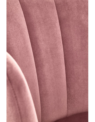 K386 Krzesło Velvet Różowe - Słodki Akcent i Wygoda - Oparcie Muszelkowe