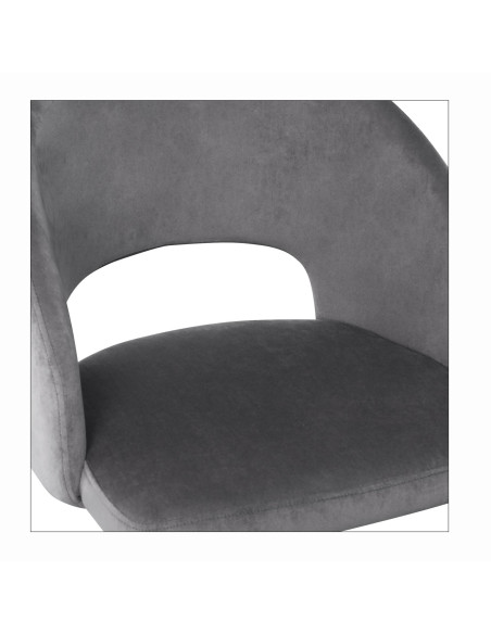 K455 Krzesło Velvet Popielate, Nogi Czarne - Subtelność i Wygoda