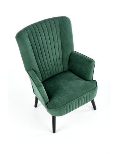 DELGADO Fotel Wypoczynkowy Velvet Ciemna Zieleń - Elegancja i Wygoda