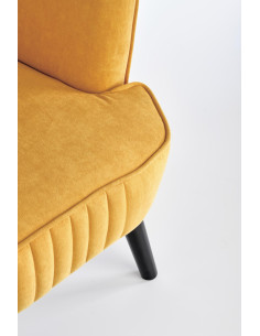 DELGADO Fotel Wypoczynkowy Velvet Musztardowy - Ciepły Akcent i Styl 2